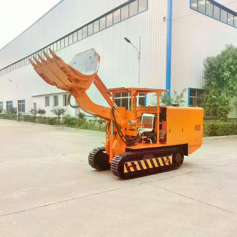 Cargador de rocas con descarga lateral buena