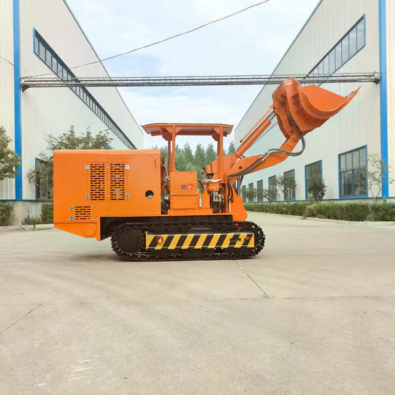 Cargador de rocas con descarga lateral buena