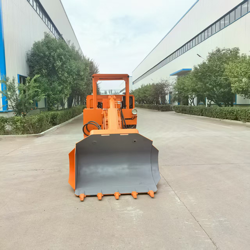 Cargador de rocas con descarga lateral buena