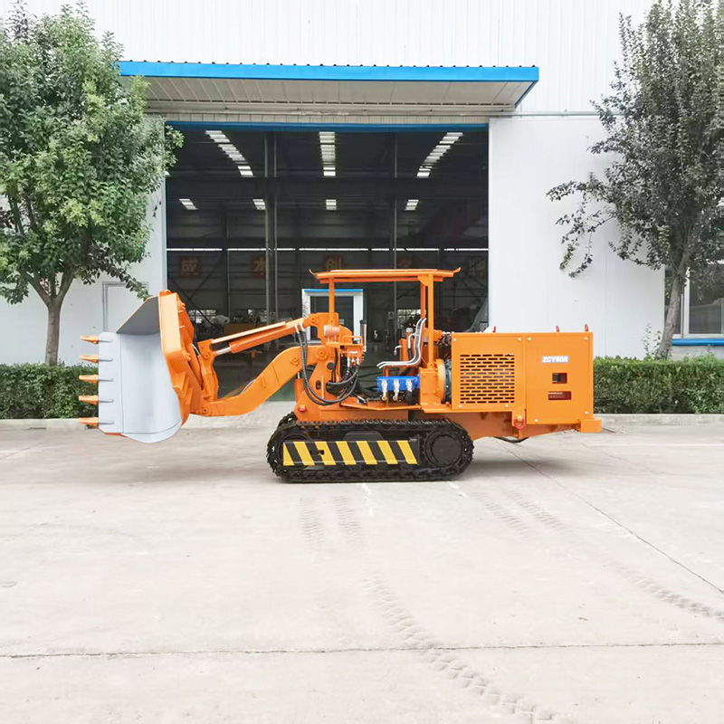 Cargador de rocas de descarga lateral con control remoto