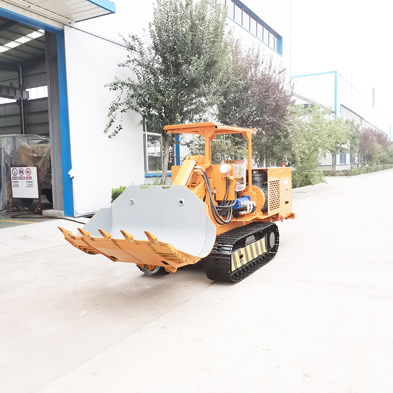 Grande chargeuse à roches à déversement latéral