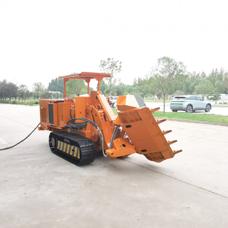 Grande chargeuse à roches à déversement latéral