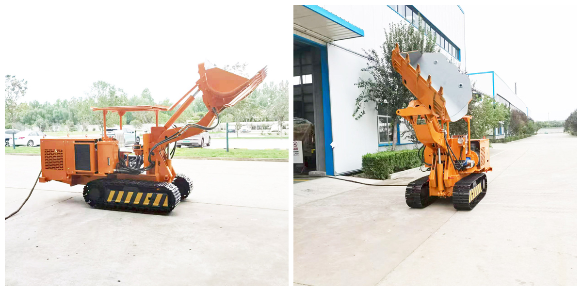 Lado de control remoto Descarga del cargador de rocas Lado de control remoto Descarga del cargador de rocas