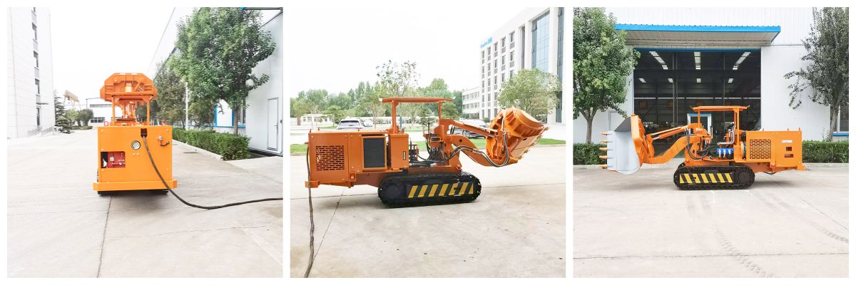 Lado de control remoto Descarga del cargador de rocas Lado de control remoto Descarga del cargador de rocas